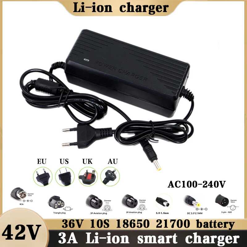 Battery Charger Output 42v 3a Input 100 240 Vac Lithium Li Ion Li Poly Charger For 10s Series 3308