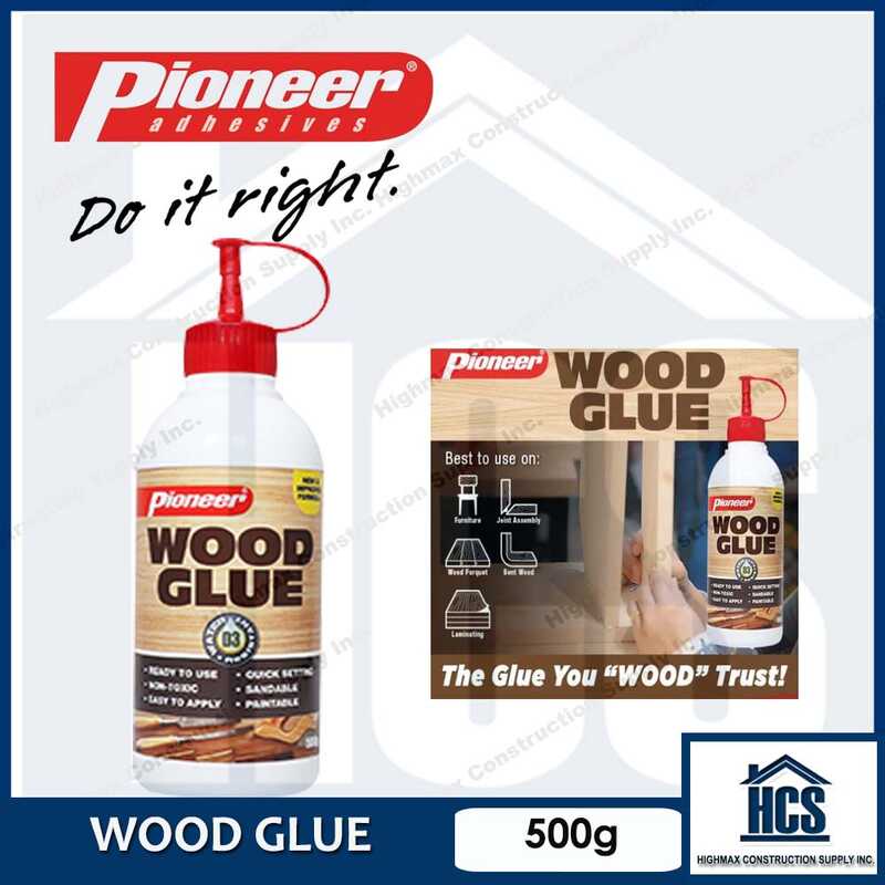 Pioneer Wood Glue 500g WaterResistant Polyvinyl Acetate Adhesive (Easy