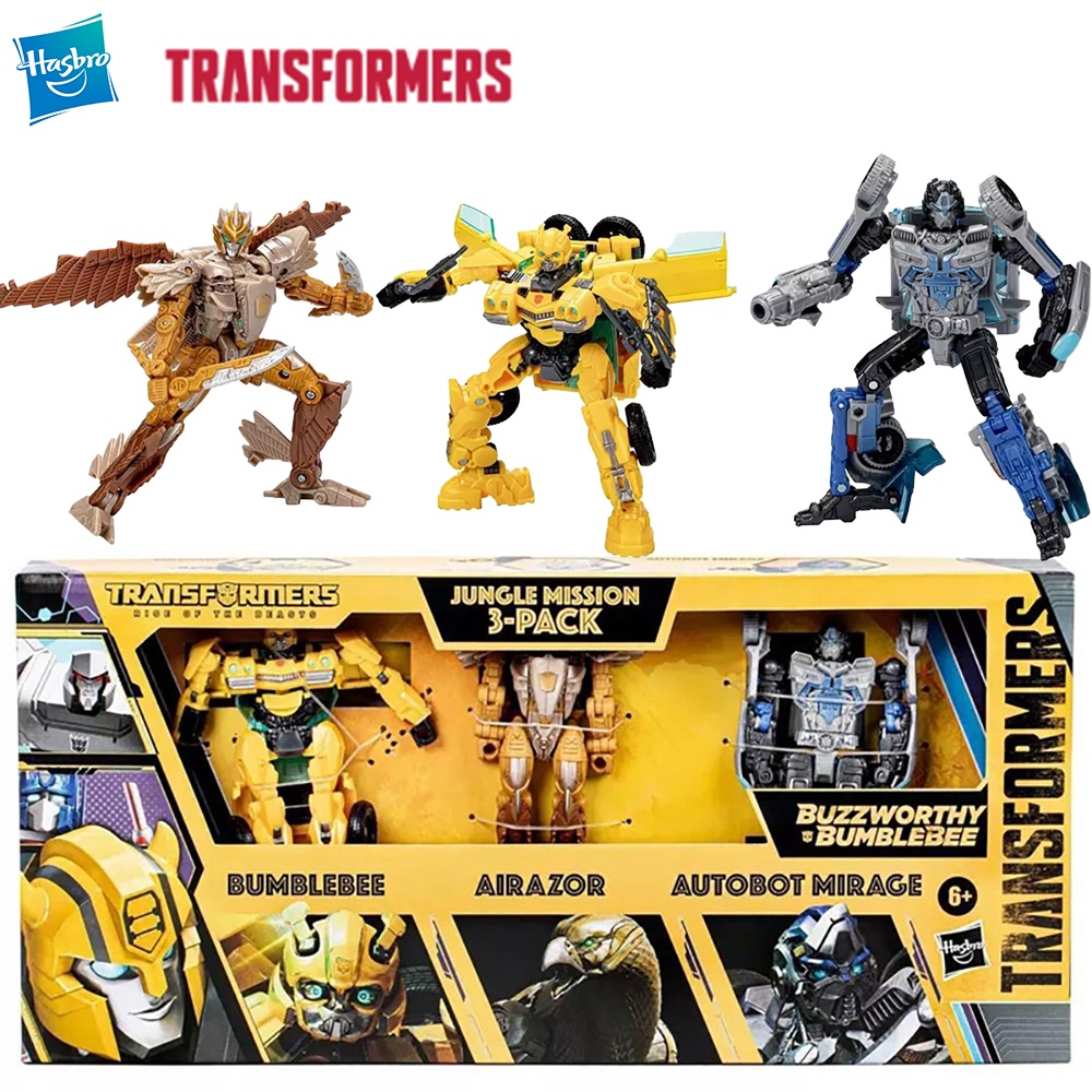 Transformers Rise of the Beasts Jungle Mission 3-Pack Bumblebee Airazor ...