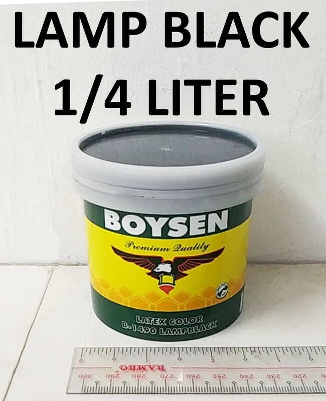 BOYSEN LATEX COLOR LAMP BLACK B-1490 ( 1/4 LITER ...