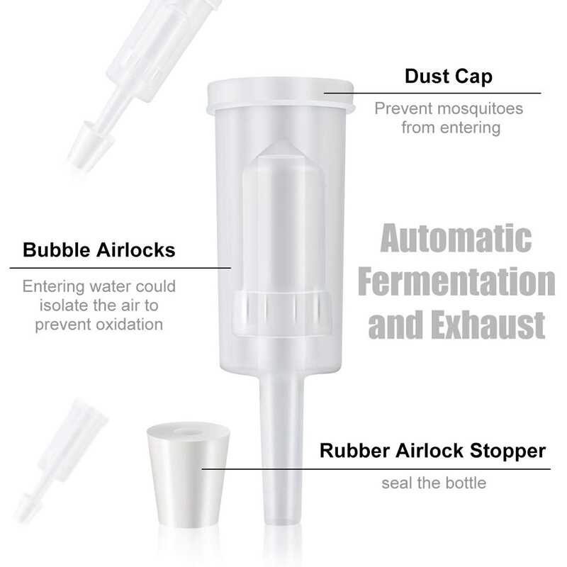 Fermentation Airlock, 6 Pack Brewing Airlock Wine Beer Airlock Sa