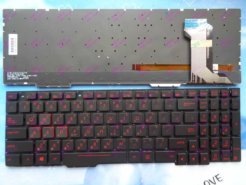 Tastiera di Sostituzione del Laptop per for ASUS GL553VW ZX53V FX53VD ZX553 FX753 GL753 Tastiera Versione US con retroilluminazione