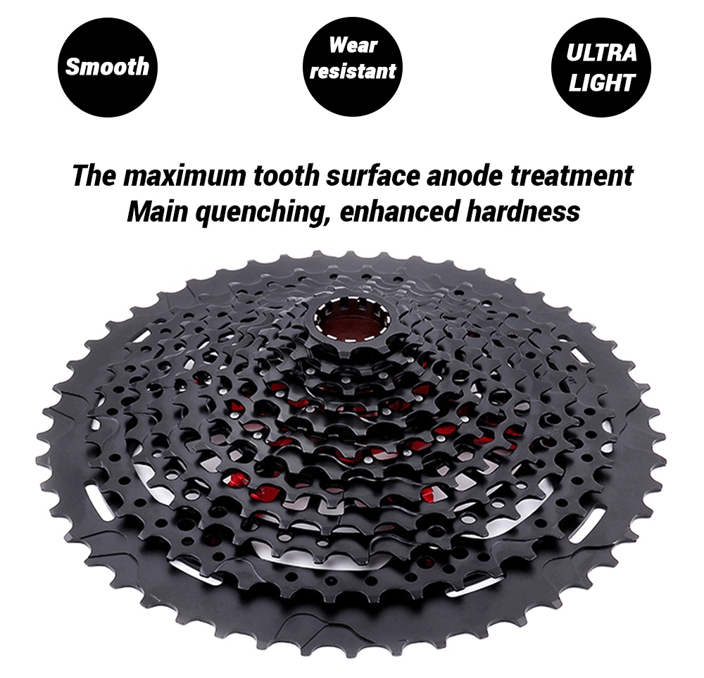 Cassette Vélo 12 Vitesses SUNSHINE XD 9-50T - Compatible SRAM GX Eagle, Roue Libre XD, Couleur Noire