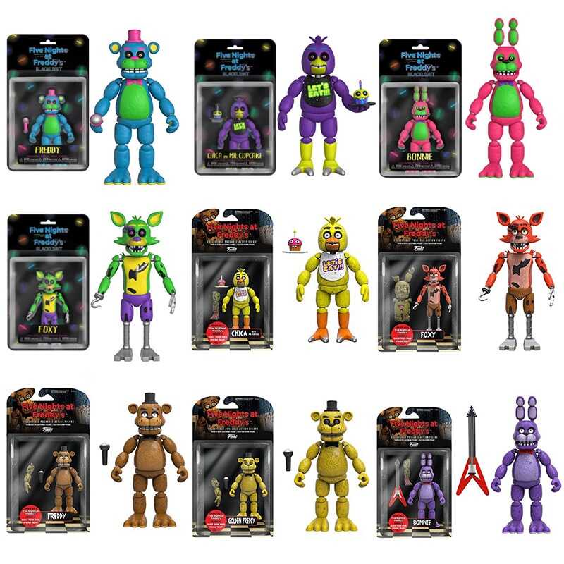 14 Cm FNAF Action Figure Freddy Bonnie Foxy Figures Collection Model ...