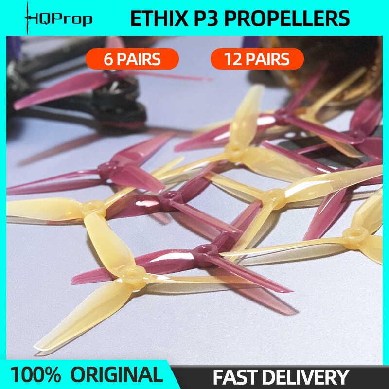 6/12 Pairs HQPROP HQ Ethix P3 Peanut Butter Jelly Prop 3-Blade PC ...
