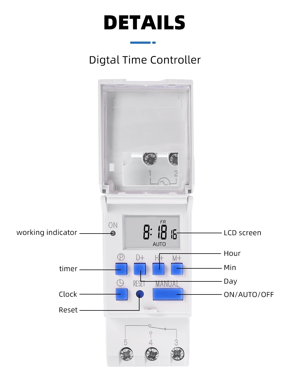THC15A THC30A Weekly 7 Days Programmable Din Rail Digital TIME SWITCH ...