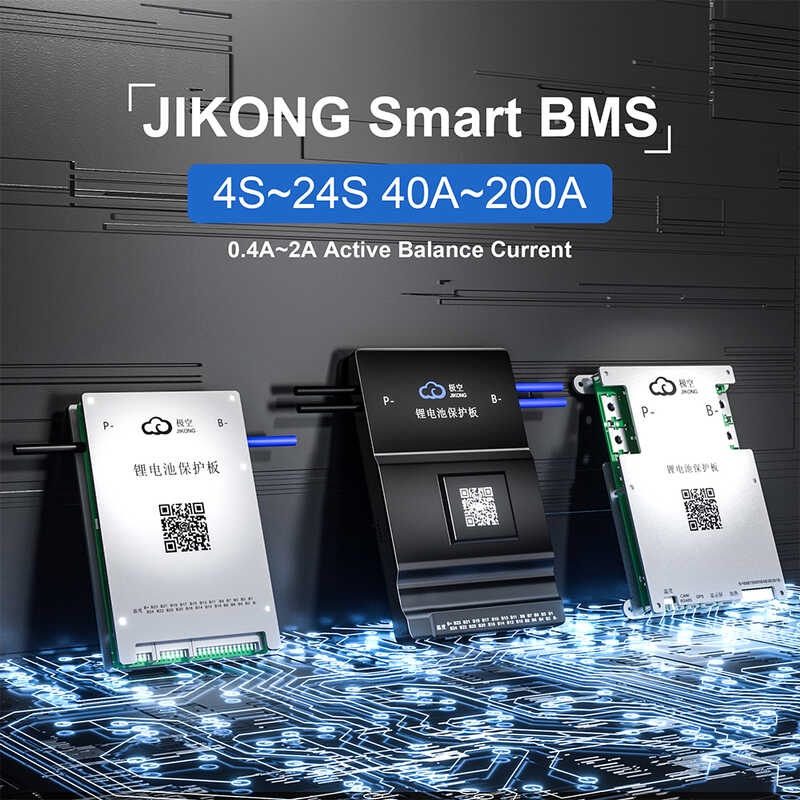 JK BMS Smart with 1A Active Balance 4S~24S LiFePo4 Li-ion LTO 18650 ...