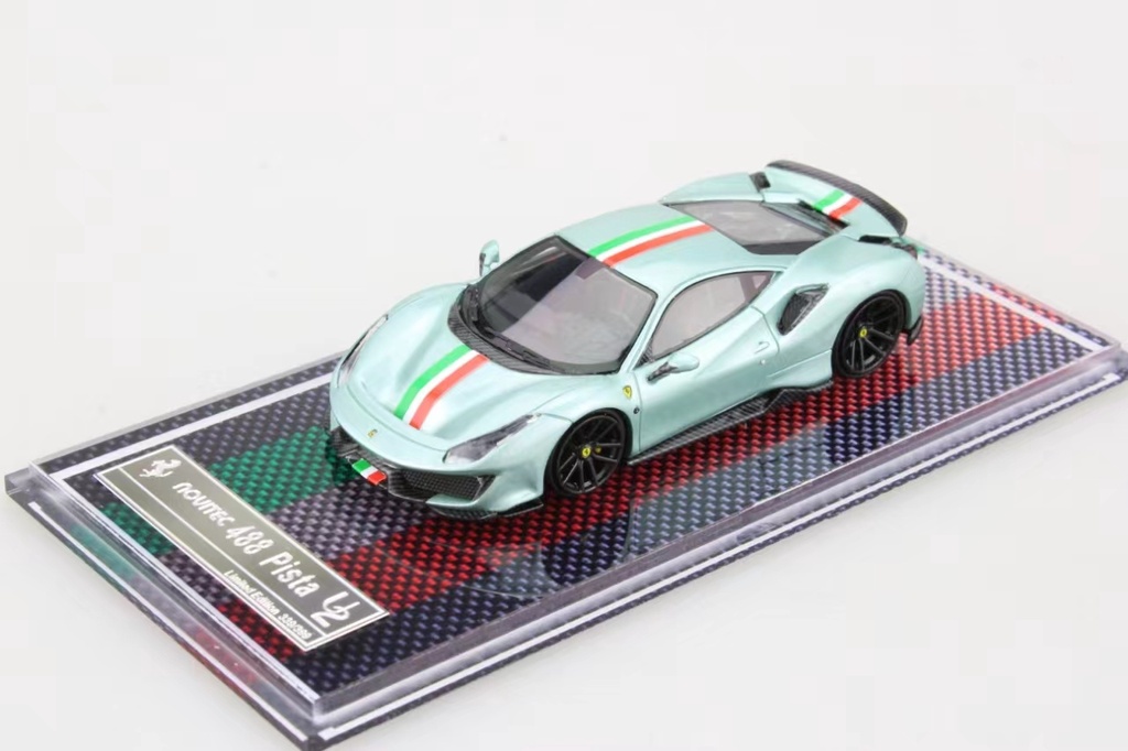 Newly Stocks U2 1:64 Novitec 488 Pista Resin Model Car Light Green With ...