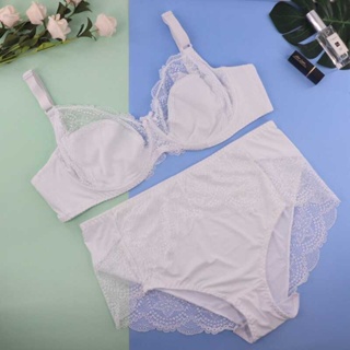 Floral lace lingeries for women plus size bra set d cup xl 2xl 3xl