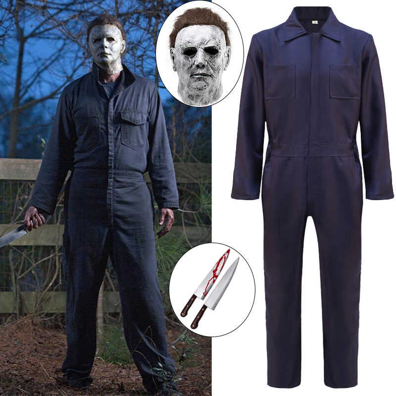 Michael Myers Cosplay Jumpsuits Man Bleach Costume Outfits Bodysuit ...