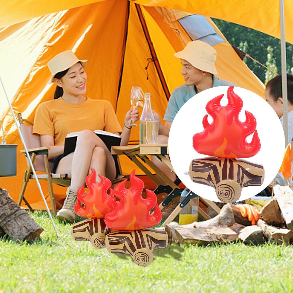 3D Thickened PVC Artificial Flame Camping Prop / Outdoor Camping ...