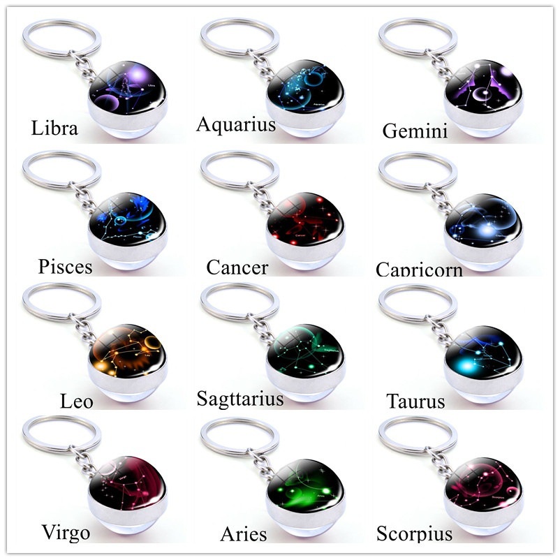 Dualswish Luminescence 12 Constellation Keychain Constellation Image ...