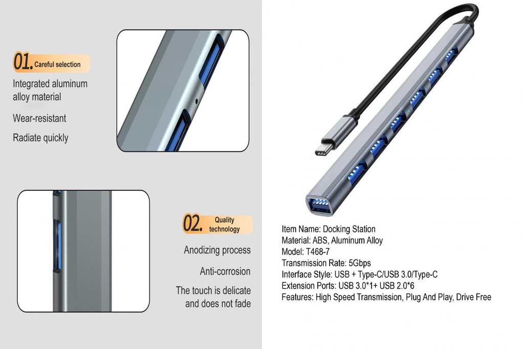 COOD Docking Station with Fast Data Transfer Usb Typec Docking Station