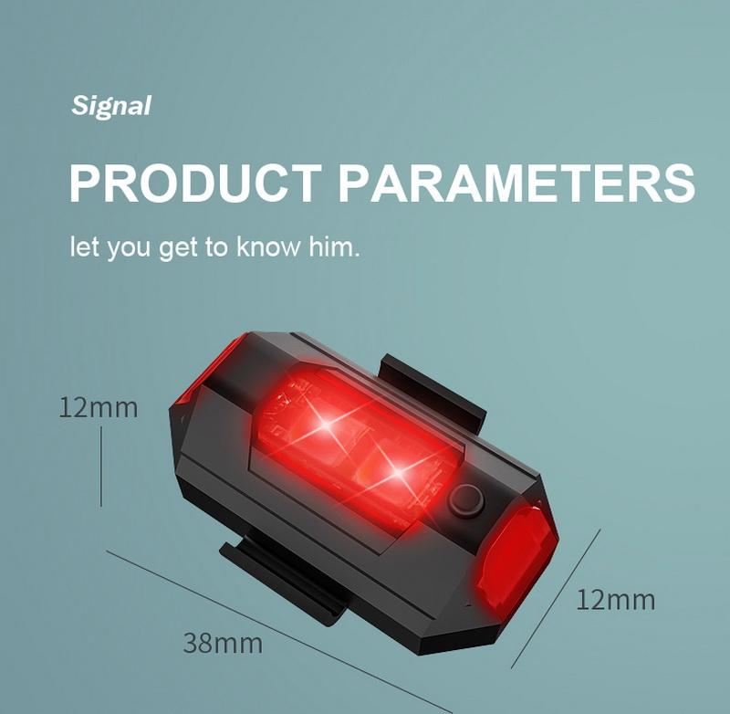 Universal 7 Colors Drone Strobe Light USB LED Anti-Collision Bike Tail Model Aircraft Night ...