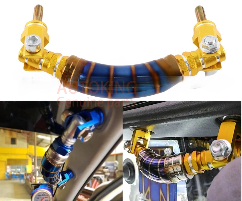 Titanium Car Roof Handle Bar Grid 1PC Universal Auto Handrail Bracket ...