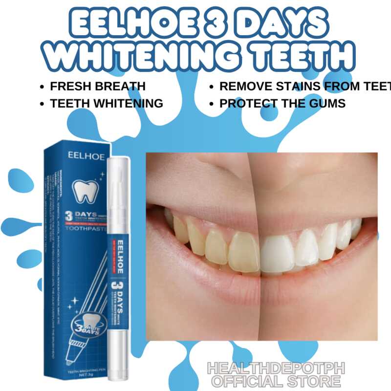 Eelhoe 3 Days Teeth Whitening Gel Pen Fresh Breath Tooth Bleach Serum
