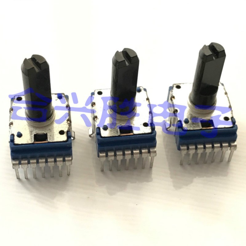 1PCS Double 7Pin Potentiometer RK14 Type A50K B50K A100K A104 A503 B503