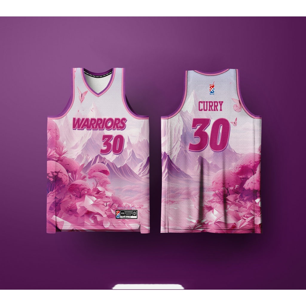 bozi BASKETBALL CONCEPT JERSEY WARRIORS PINK BLOSSOM FULL SUBLIMATION JERSEY Shopee Philippines