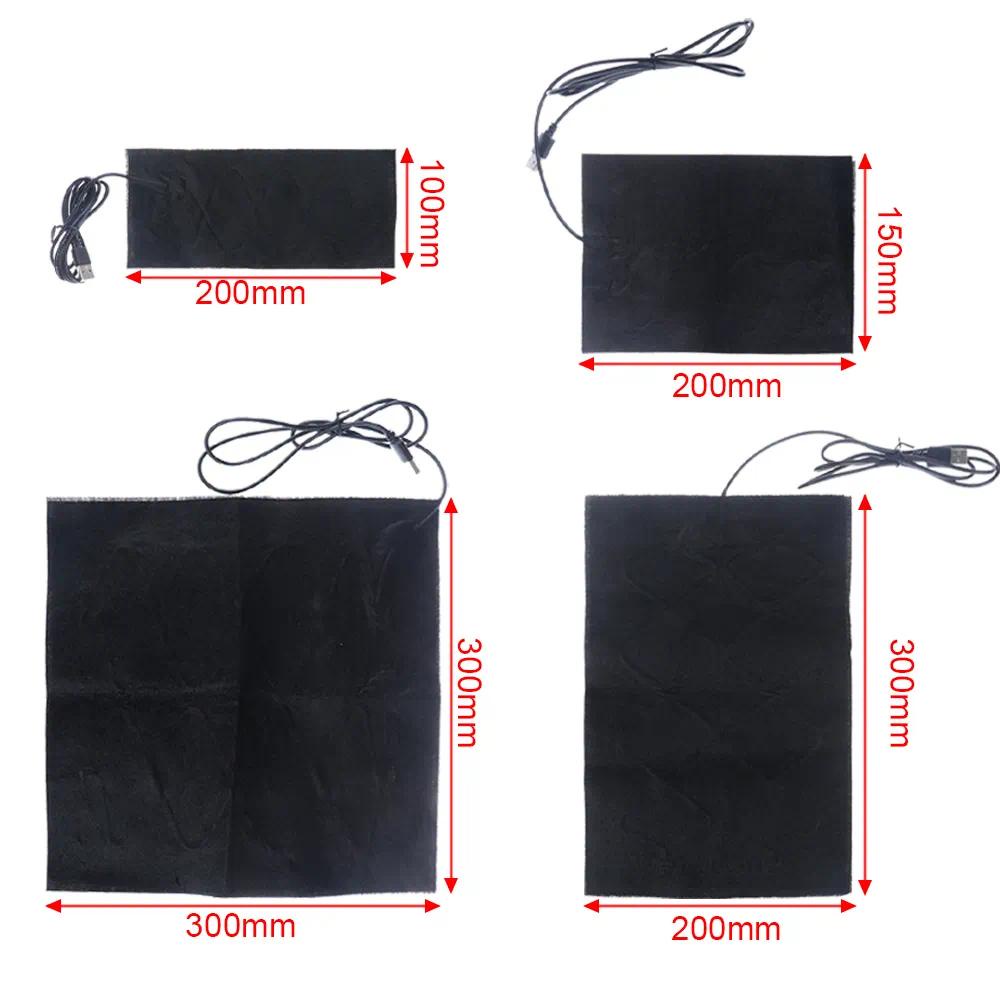 5V USB Carbon Fiber Heating Pad Hand Warmer Body Warmer Fast-Heating ...