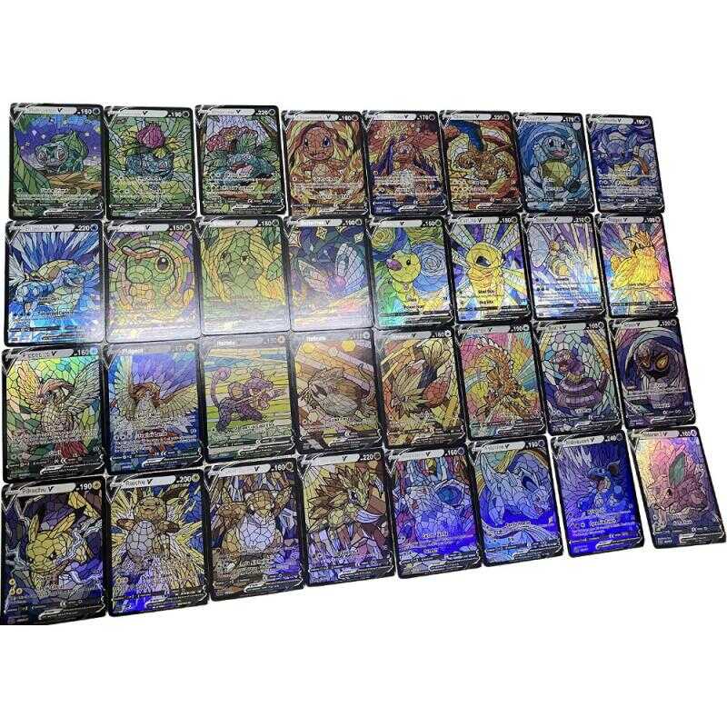 32Pcs/Set - Flash Card First Generation Charizard Blastoise DIY PTCG ...