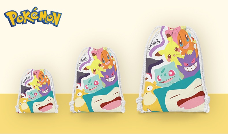 POKEMON Backpack Drawstring Bag Pikachu Series Cartoon Anime Action ...