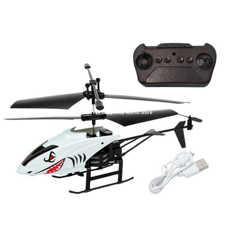 Channel 2 Mini USB RC Helicopter Remote Control Aircraft Drone Model ...