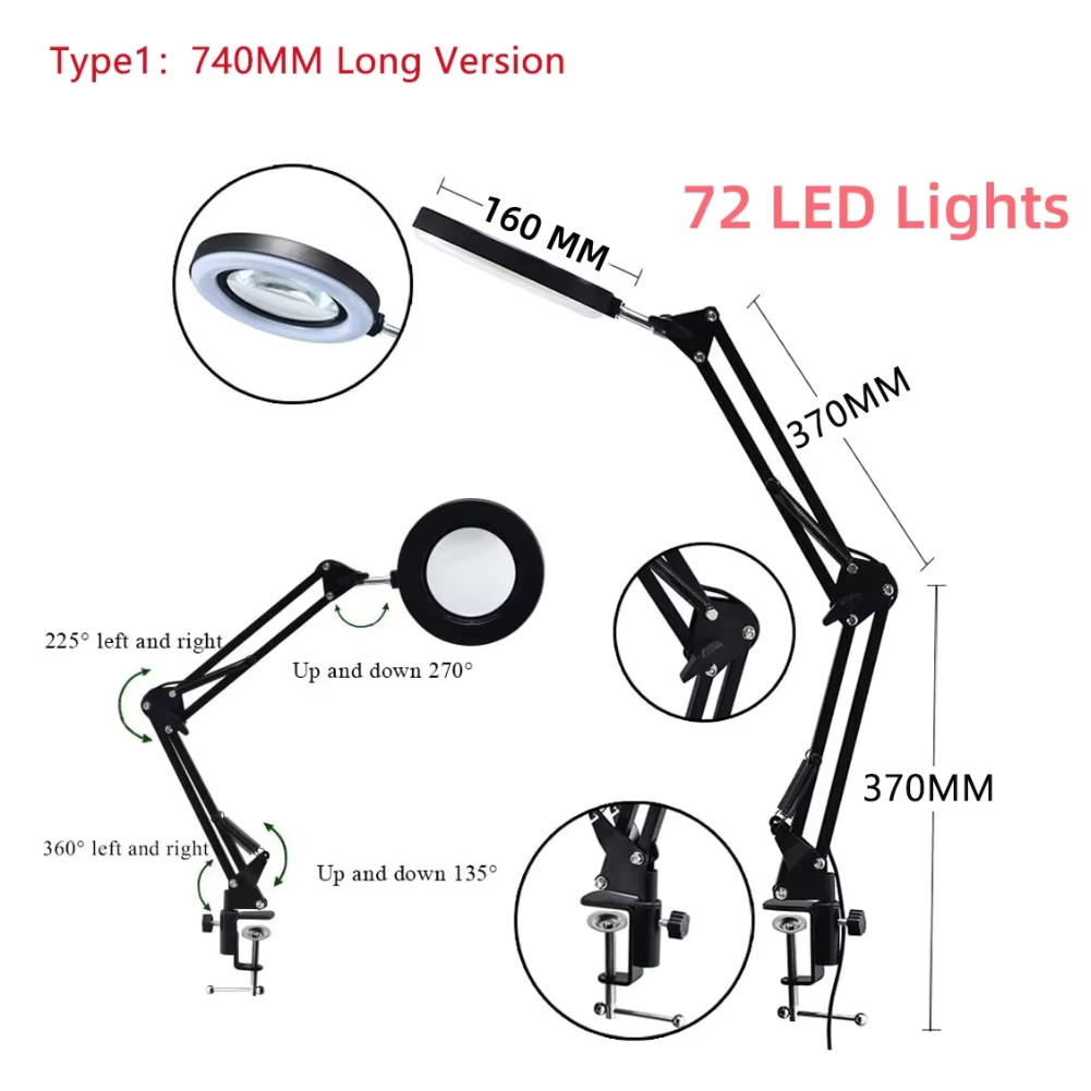 Magnifying Workbench Light|usb 3-color Led Magnifying Glass For ...