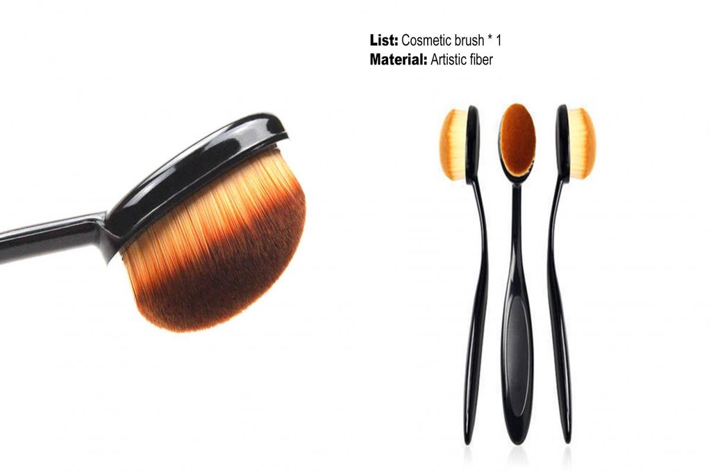 BUYMEZ Makeup Brush Toothbrush Shape Uniform Shading Curved Surface ...