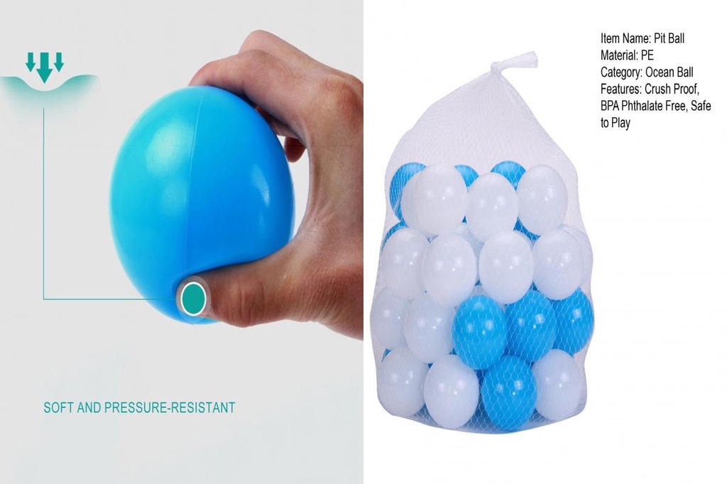 Toddler Pit Ball Pe Pit Ball 100pcs Blue White Pit Balls Set Safe