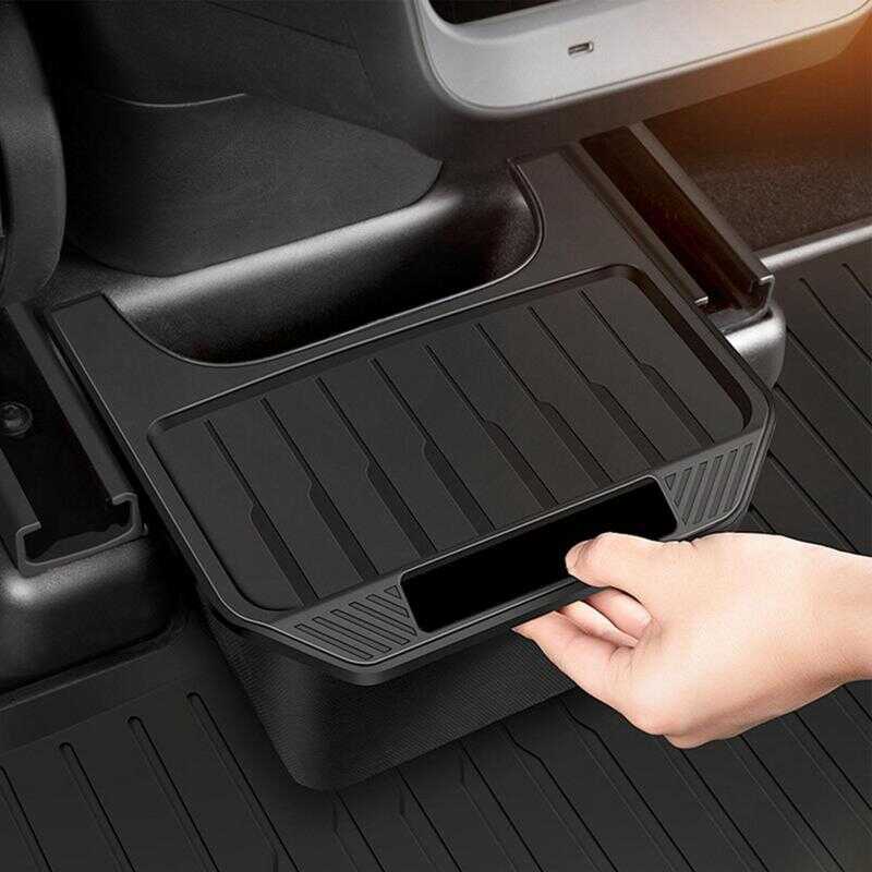 Para sa Tesla Model Y 2021 2022 Rear Center Console Storage Box na may ...