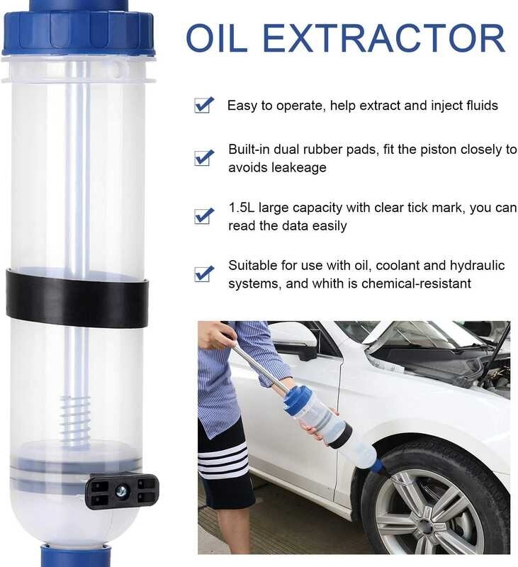 1500/500/200cc Car Oil Fluid Extractor Syringe Car Fluid Change ...