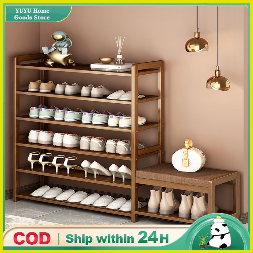 ☃ ☂ 2 in1 Shoe Rack sitting shoe cabinet ShoeChanging Stool Wooden Shoe ...