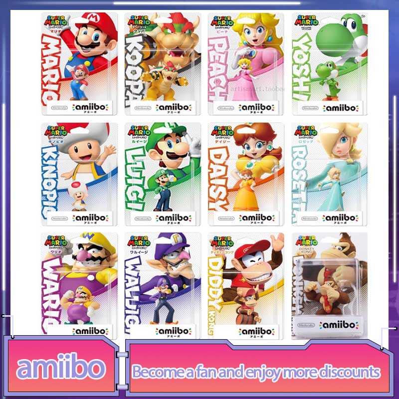 Amiibo Super Mario Anime Figures Princessrosalina Donkey Kong Action ...