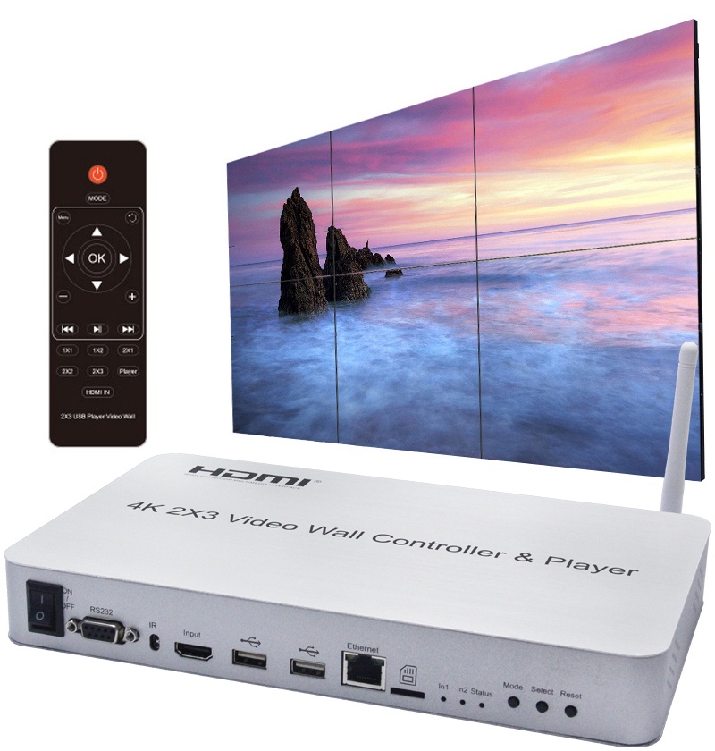 4K 2x3 Multi Screen Splicing Processor 2x3 Video Wall Controller HDMI ...