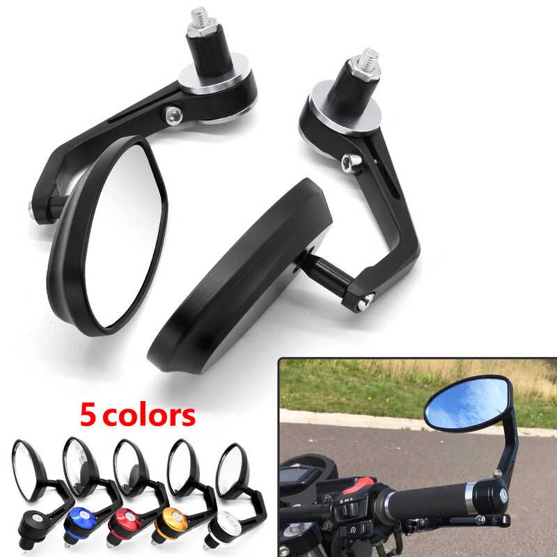 Black Motorcycle 7/8 Handle Bar End Side Rearview Mirrors For Kawasaki Vulcan S - Foto 11