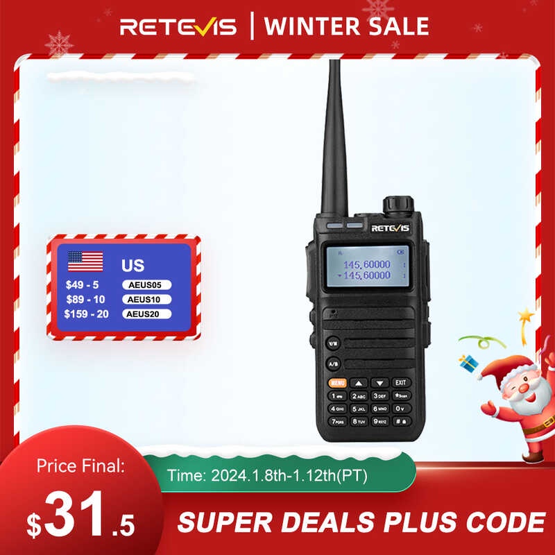 Retevis RA685 Walkie Talkie Ham Two-way Radio Stations Long Range ...