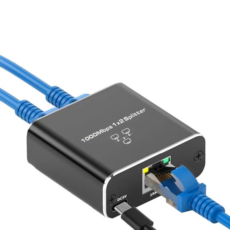 Gigabit Network Splitter Ethernet LAN Splitter for 2 PC laptop Network ...