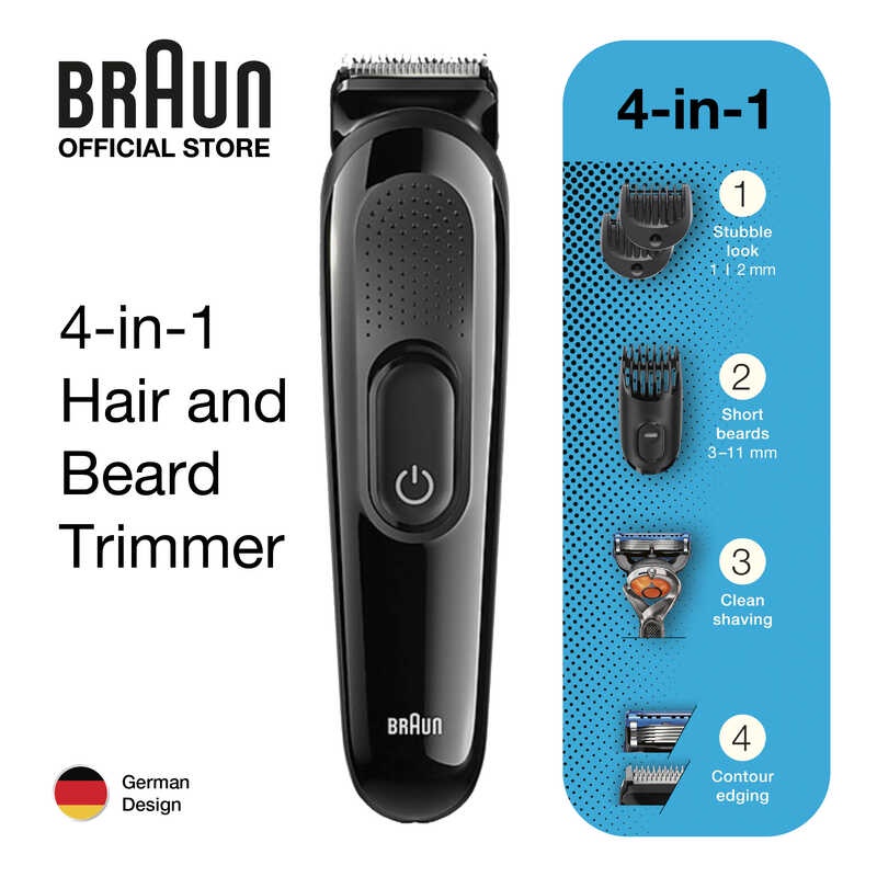 Braun Styling Kit 4in1 Hair and Beard Trimmer SK3000 Black Beard