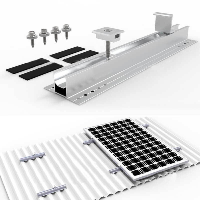 Solar Panel Mounting Brackets Rails Clamp Fastening Module Para sa PV ...