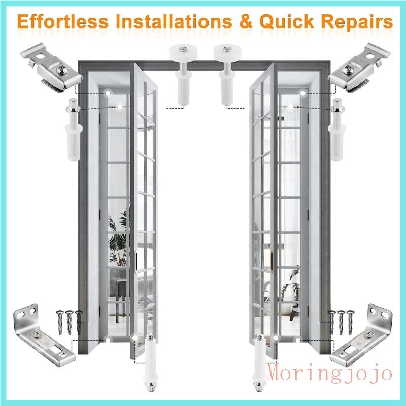 JoJo Stainless Steel Bifold Door Hardware Repair set Bifold Sliding