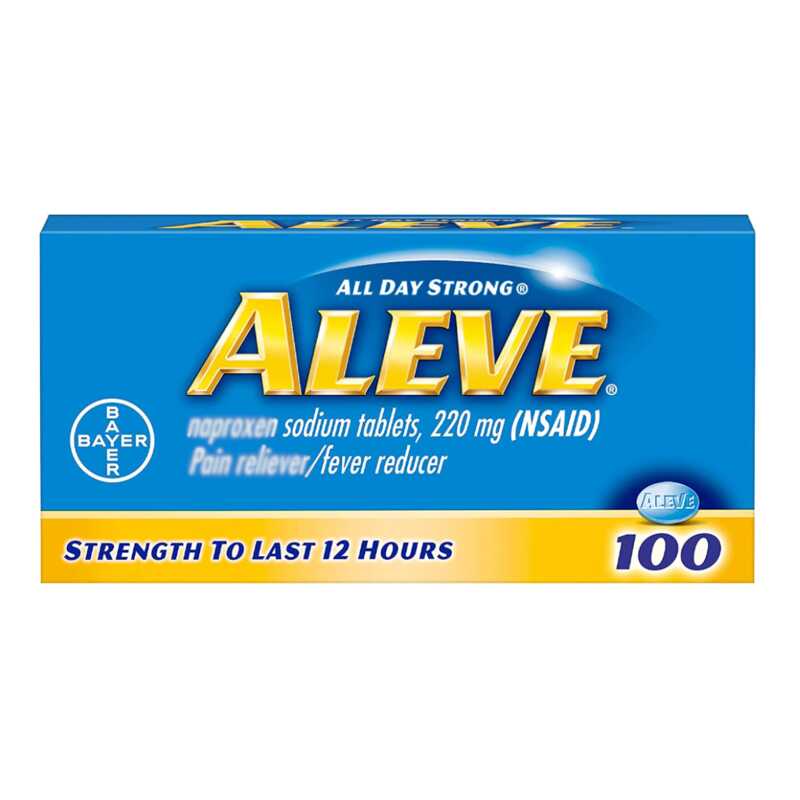 EXPIRY 11/2023 Aleve All Day Strong 220mg Fever Reducer (100 Caplets