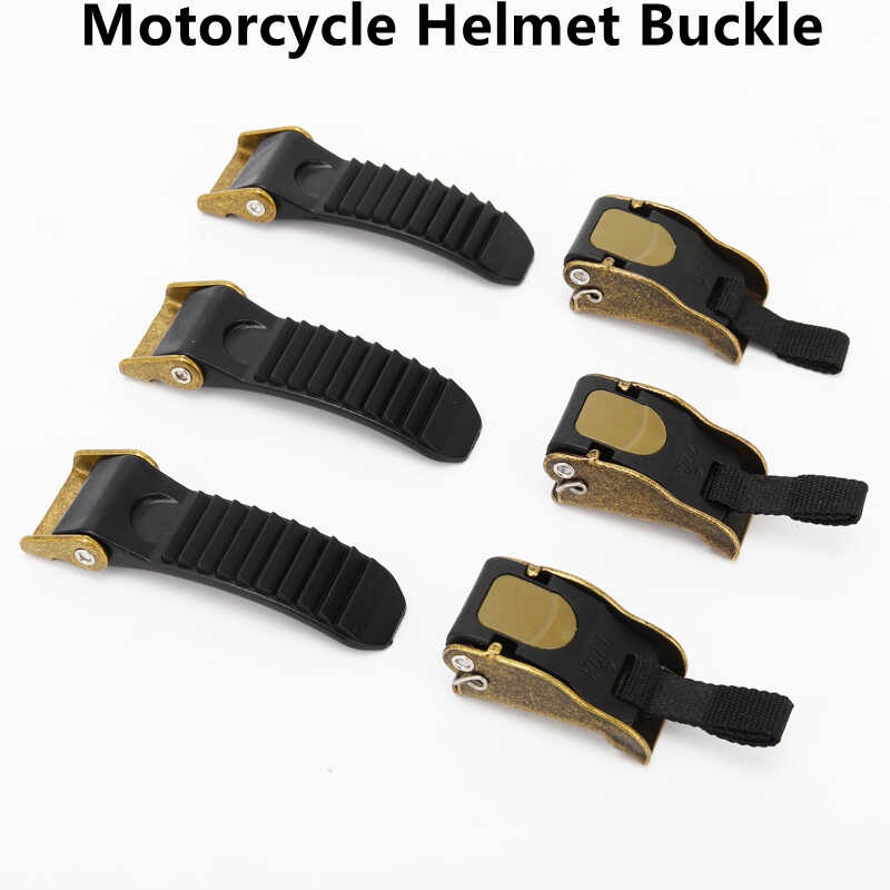 Bronze Motorcycle Helmet Buckle Lock Universal Retro Capacete Clip Chin ...
