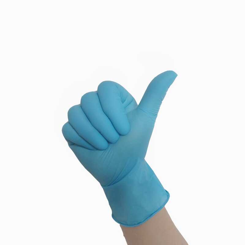 Ang Hot Selling Blue Disposable Butyl Rubber Gloves Nitrile Gloves Para