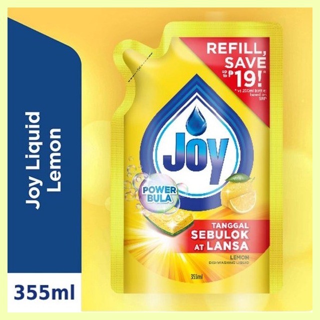 ∆ ☇ Joy Lemon Dishwashing Liquid Concentrate 355ml Refill | Shopee ...