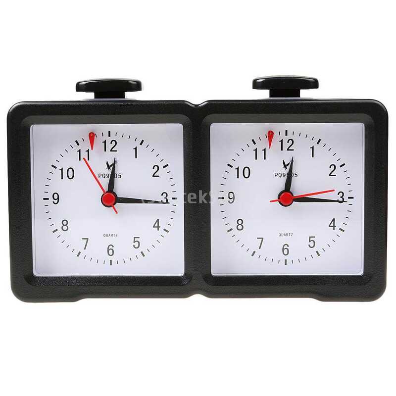 W HOME Portable Table Chess Clock Mechanical Analog Tournament Count Up ...