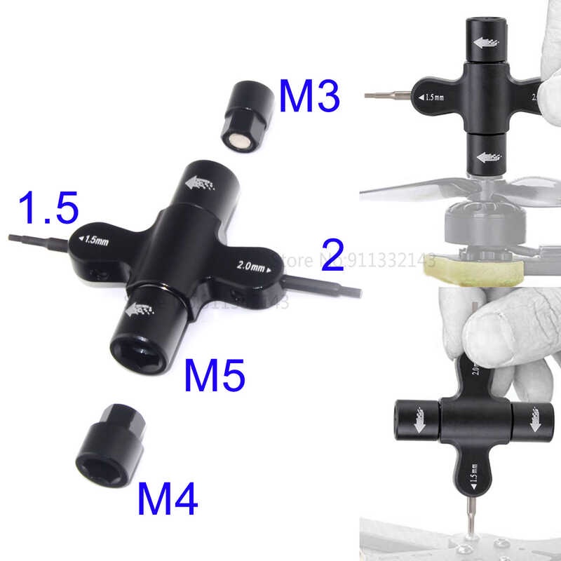 5.5mm 7mm 8mm Quick Release Socket Propeller Motor Wrench /w One Way ...