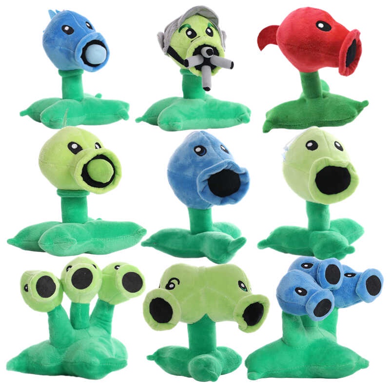 Plants VS Zombies Stuffed Plush Toys P2 Peashooter Snow Repeater ...