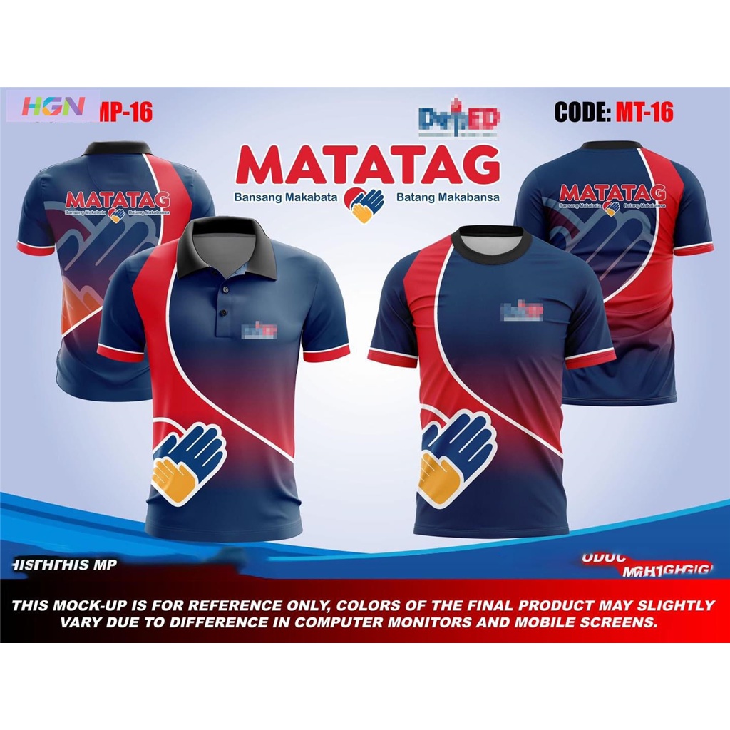 HGN - MATATAG UNIFORM SUBLIMATION DEPED BADGE TSHIRT FOR MEN AND WOMEN ...