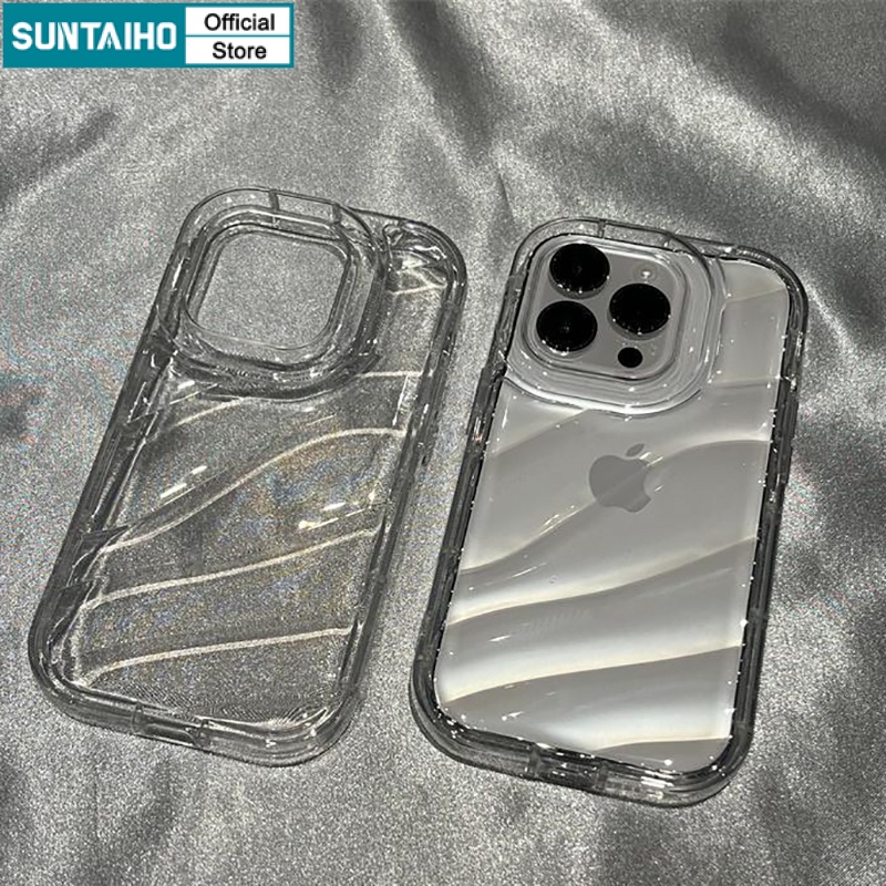 Suntaiho Anti-fouling Transparent Wavy Bumper Casing Silicone Soft ...