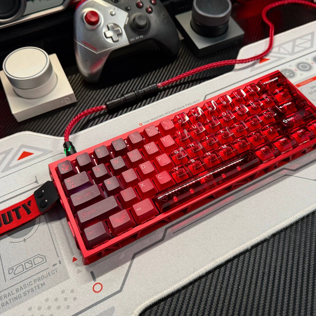 Red Flame Dragon Key Cato PBT Five -sided Heatheating+PC Transparent ...
